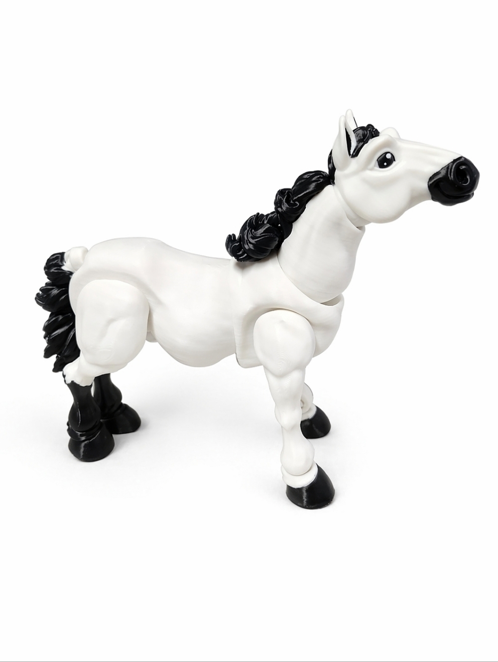 White and Black Horse 3d Toy